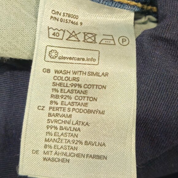 H&M Mama Slim High Rib Maternity Jeans Blue Wash Size 10 - Picture 6 of 7